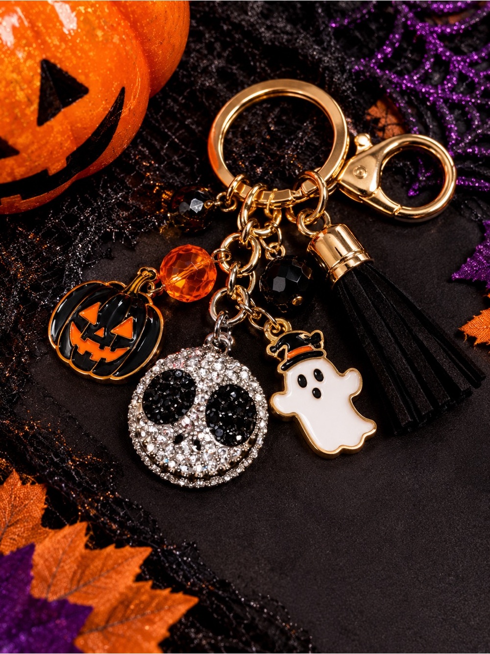 Jack Skeleton Blinged out Charm